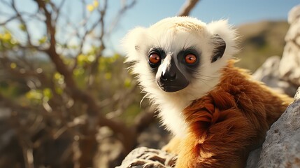 Coquerel sifaka in its natural environment