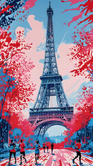 eiffel tower skyline