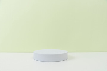 Minimalist White Geometric Shapes on a Plain Background