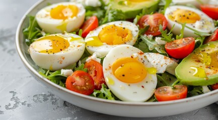 Egg Salad With Tomatoes and Avocado