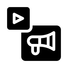 Fototapeta premium campaign glyph icon