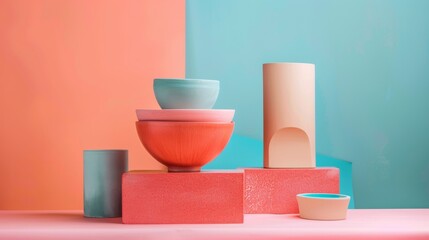 Abstract Composition of Stacked Bowls