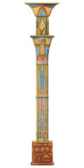Naklejka premium PNG Ancient Egyptian architectural column illustration