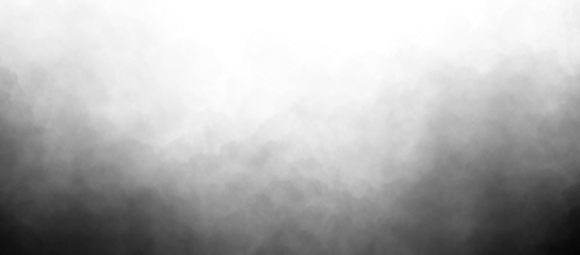 Dark smoke texture overlays isolated on transparent background. Smoke texture design element. Rising black fog border. Mist or smog special effect. Ideal for creative design and advertising
