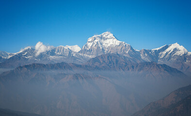 the Mt. Dhaulagiri in Nepal
