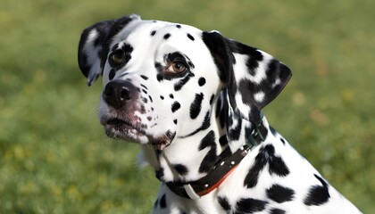 A portrait of a Dalmatian Dog