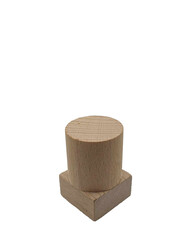 wooden box isolated on white. 