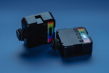 Square photography fill light on solid color background