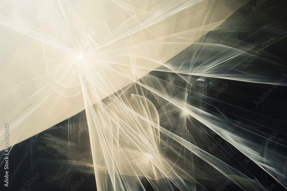 Aufkleber This abstract image displays fractured light shapes, creating a visually striking futuristic composition. The intricate light patterns evoke a sense of innovation and exploration.