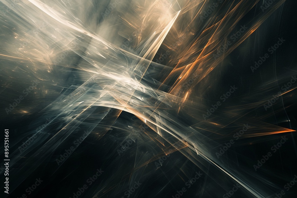 Aufkleber This dynamic abstract image captures the energetic intersections of light, creating a vibrant and visually compelling composition full of movement and futuristic flair.