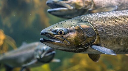 Chinook salmon behavior.