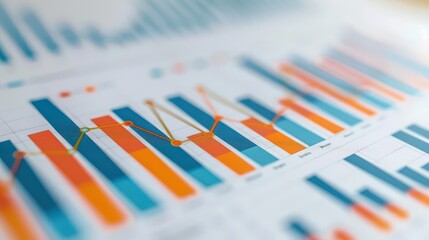 Financial graph highlighting detailed analysis, forecasts, and insights, with a focus on clean and polished visuals