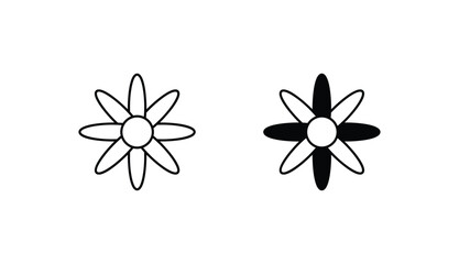 Aster icon design with white background stock illustration