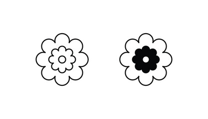 Flowers icon design with white background stock illustration