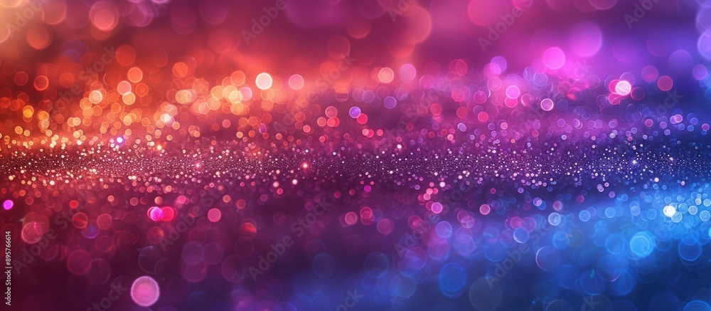 Poster sparkling bokeh background with vibrant colors