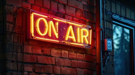 The glowing "On Air" sign