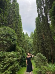 Woman in the summer park