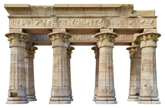 Ancient Egyptian temple columns