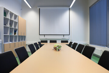 Conference and meeting room at a university chemistry department .