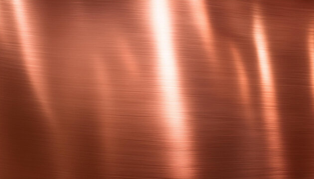 Shiny copper texture background. ฺBrass metal red-brown surface pattern. top view.
