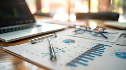 2025 yearly financial report presenting company progress through detailed charts and statistical data analysis.