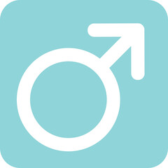 Boy gender symbol blue icon