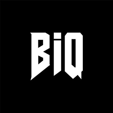 BIQ letter logo design for technology company. BIQ logo design black and white color combination. BIQ logo, BIQ vector, BIQ design, BIQ icon, BIQ alphabet. BIQ typography logo design.