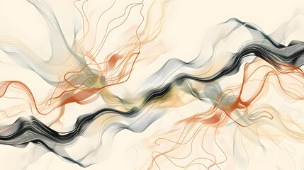Fototapeta premium Nature-Inspired Abstract: An abstract background inspired by natural elements, with flowing lines and organic shapes. 