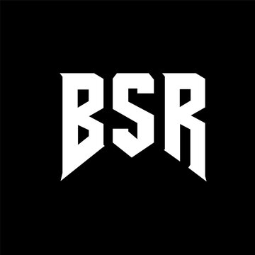 BSR letter logo design for technology company. BSR logo design black and white color combination. BSR logo, BSR vector, BSR design, BSR icon, BSR alphabet. BSR typography logo design.