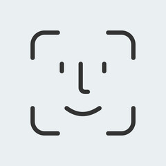 Face ID verification icon vector design.