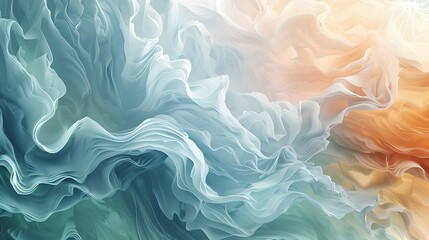 Fototapeta premium Nature-Inspired Abstract: An abstract background inspired by natural elements, with flowing lines and organic shapes. 