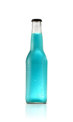 small glass bottle with alcohol