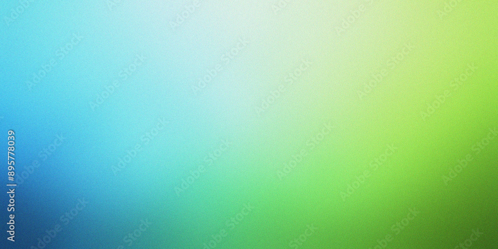 Wall mural Abstract Background With Smooth Gradient Colors and Grainy Texture in Blue and Green