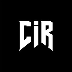 CIR letter logo design for technology company. CIR logo design black and white color combination. CIR logo, CIR vector, CIR design, CIR icon, CIR alphabet. CIR typography logo design.