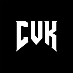 CVK letter logo design for technology company. CVK logo design black and white color combination. CVK logo, CVK vector, CVK design, CVK icon, CVK alphabet. CVK typography logo design.