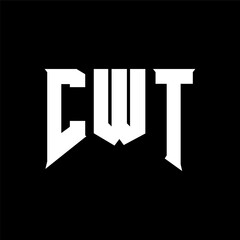 CWT letter logo design for technology company. CWT logo design black and white color combination. CWT logo, CWT vector, CWT design, CWT icon, CWT alphabet. CWT typography logo design.