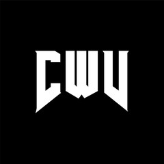 CWV letter logo design for technology company. CWV logo design black and white color combination. CWV logo, CWV vector, CWV design, CWV icon, CWV alphabet. CWV typography logo design.