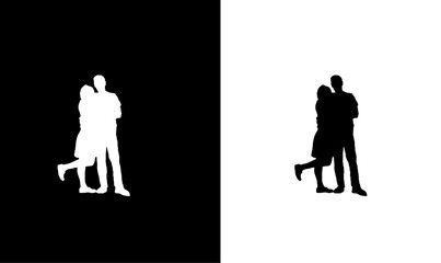 couple silhouette, couple silhouette illustration, vector, art, design, couple silhouette illustration, vector, art, silhouette, people, business, woman, family, group, illustration, men, silhouettes,