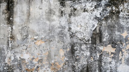 Obraz premium Aged gray concrete wall texture background for design and copy space.