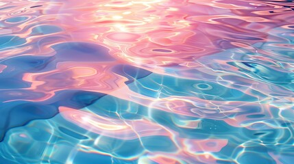 Texture of swimming pool water in bright rainbow colors.