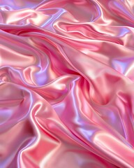 Obraz premium A pink silk fabric with a shiny texture.