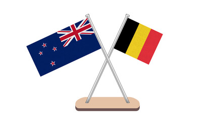 Belgium New Zealand Flag