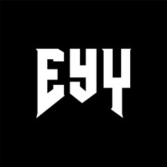 EYY letter logo design for technology company. EYY logo design black and white color combination. EYY logo, EYY vector, EYY design, EYY icon, EYY alphabet. EYY typography logo design.