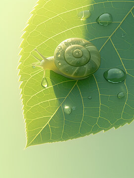 snail isolated on white background