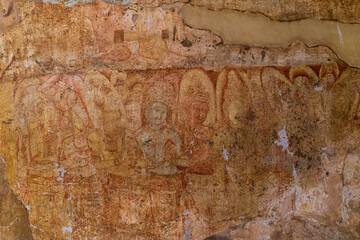 Ancient Fresco in Sri Lankan Temple
