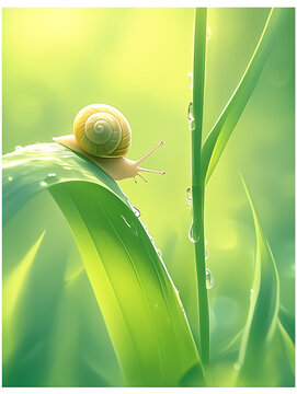 snail isolated on white background