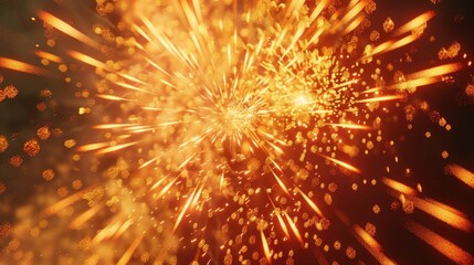 Explosive pyrotechnic fireworks display for aesthetic enjoyment