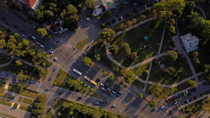 Naklejka premium View of Belgrade city traffic , capital of Serbia.