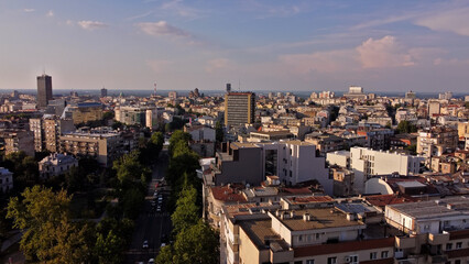 Naklejka premium View of Belgrade cityscape, capital of Serbia.