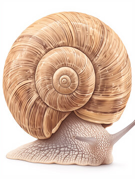 snail isolated on white background